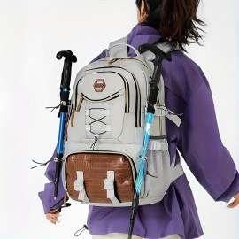 Women'S Large Capacity Backpack - Heavy-Duty Travel Backpack with Adjustable Padded Straps, Golden-Tone Hardware & Zipper Closure