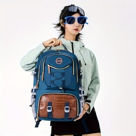 Women'S Large Capacity Backpack - Heavy-Duty Travel Backpack with Adjustable Padded Straps, Golden-Tone Hardware & Zipper Closure