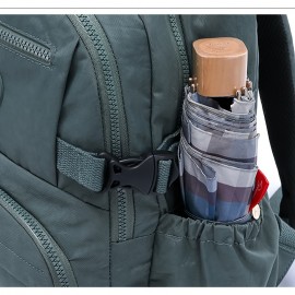 Women's Large Capacity Backpack - Heavy-Duty Nylon School Backpack with Multiple Zippered Compartments, Adjustable Padded Shoulder Straps & Laptop Sleeve, Lightweight Backpack for College, Travel, - Available in Navy Blue, Lake Blue, Burgundy, Black - Ideal Gift for Women,W - Stylish & Functional Everyday Backpack, Backpack For Women, Bags For Women, Travel Backpack, Back Pack For Womens, Backpacks For Women, Bagpack For Women, Backpack For Women Travel, Backpack For School,