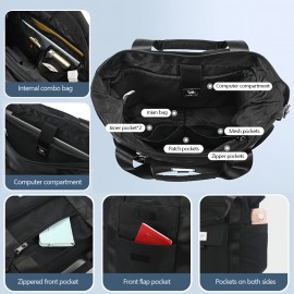 Women's Large Capacity Convertible Backpack - Stylish Multi-Compartment Travel Backpack with Detachable Crossbody/Handheld Bag, Adjustable Padded Shoulder Straps