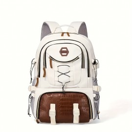 Women'S Large Capacity Backpack - Heavy-Duty Travel Backpack with Adjustable Padded Straps, Golden-Tone Hardware & Zipper Closure